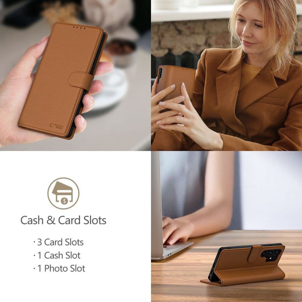 Tech-Protect Wallet Fodral till iPhone 16e - Brun - Bild 4