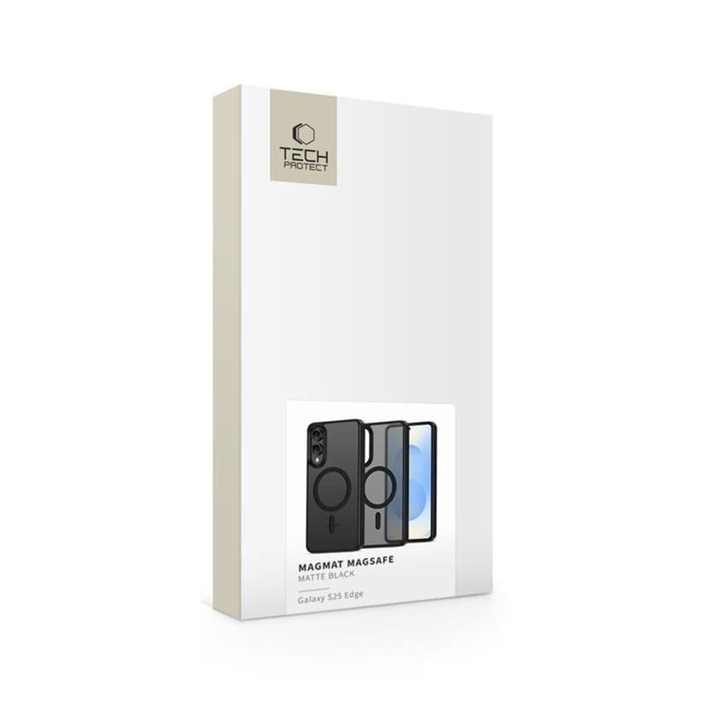 Tech-Protect MagMat MagSafe Skal till Samsung Galaxy S25 Edge - Matte Black