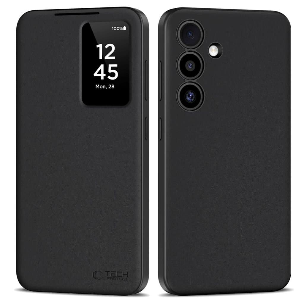 Tech-Protect Smart Wallet Fodral till Samsung Galaxy S25 Plus - Matte Black