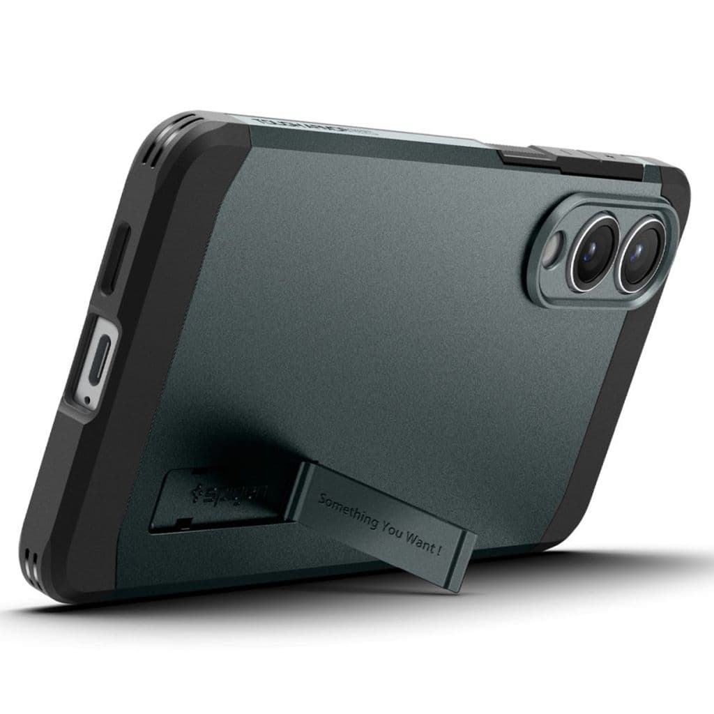 Spigen Tough Armor MagSafe Skal till Samsung Galaxy S25 Edge - Grön/Svart - Bild 8