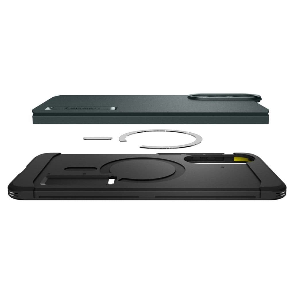 Spigen Tough Armor MagSafe Skal till Samsung Galaxy S25 Edge - Grön/Svart - Bild 10