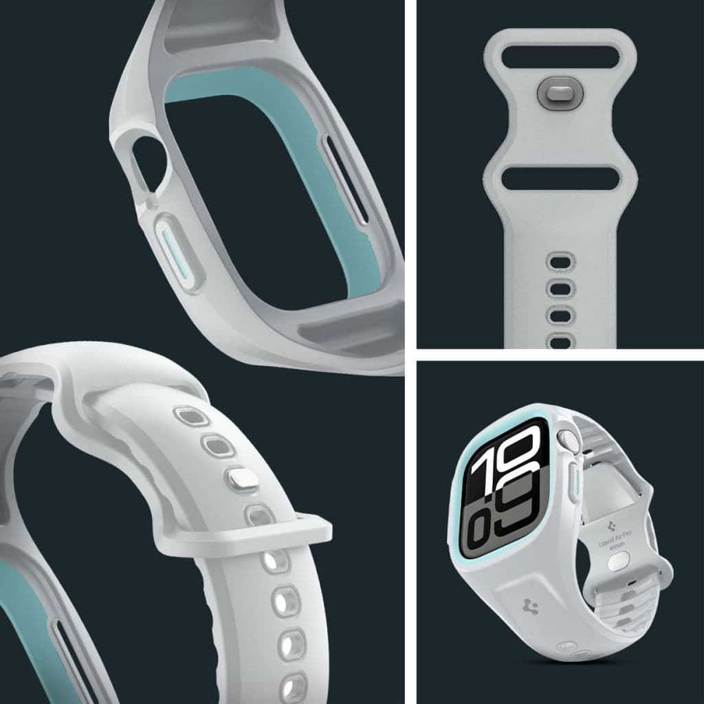 Spigen Liquid Air Pro Kockarmband till Apple Watch 10 46 mm - Grå - Bild 5