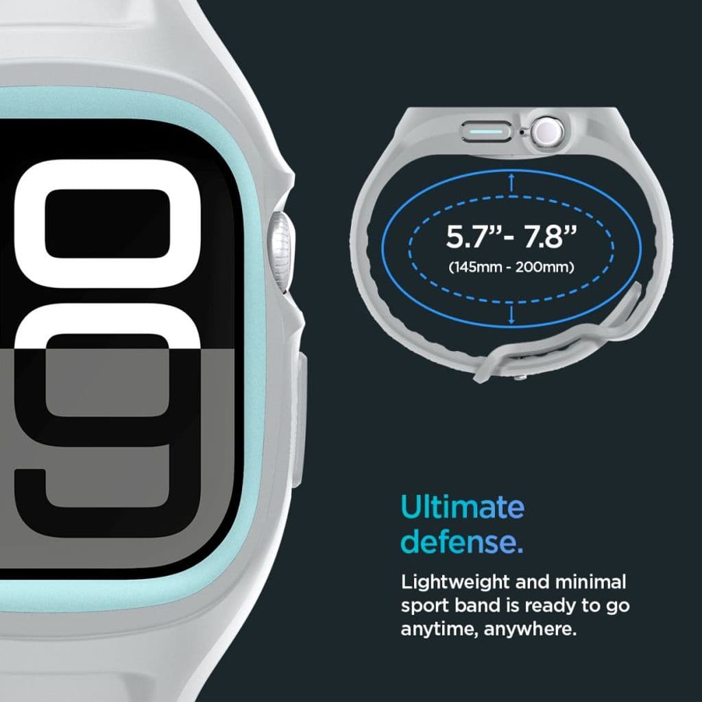 Spigen Liquid Air Pro Kockarmband till Apple Watch 10 46 mm - Grå - Bild 15