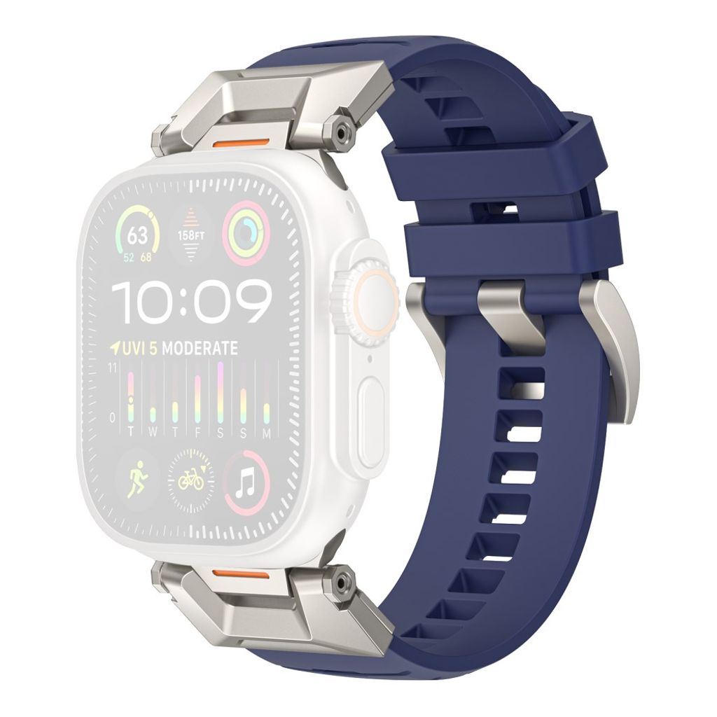 AHASTYLE Apple Watch 49/46/44/42mm Armband i fluorgummi - Blå