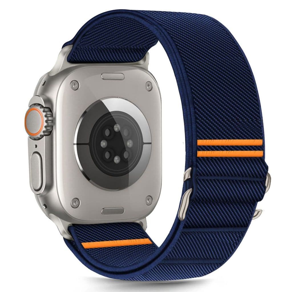 Tech-Protect Nylon Slip Kockarmband till Apple Watch 44/45/46/49 mm - Marinblå