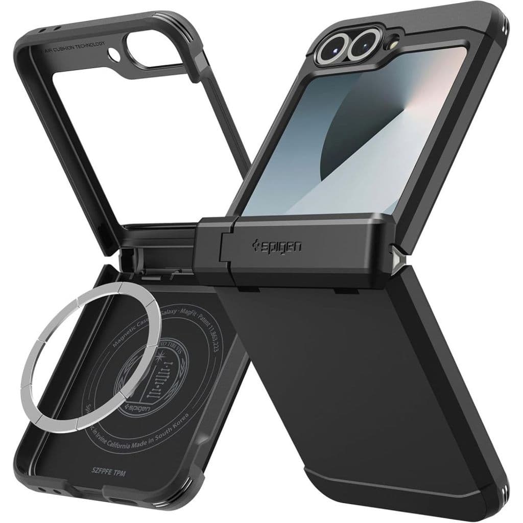 Spigen Tough Armor Pro MagSafe Skal till Samsung Galaxy Z Flip 6/7 FE - Svart
