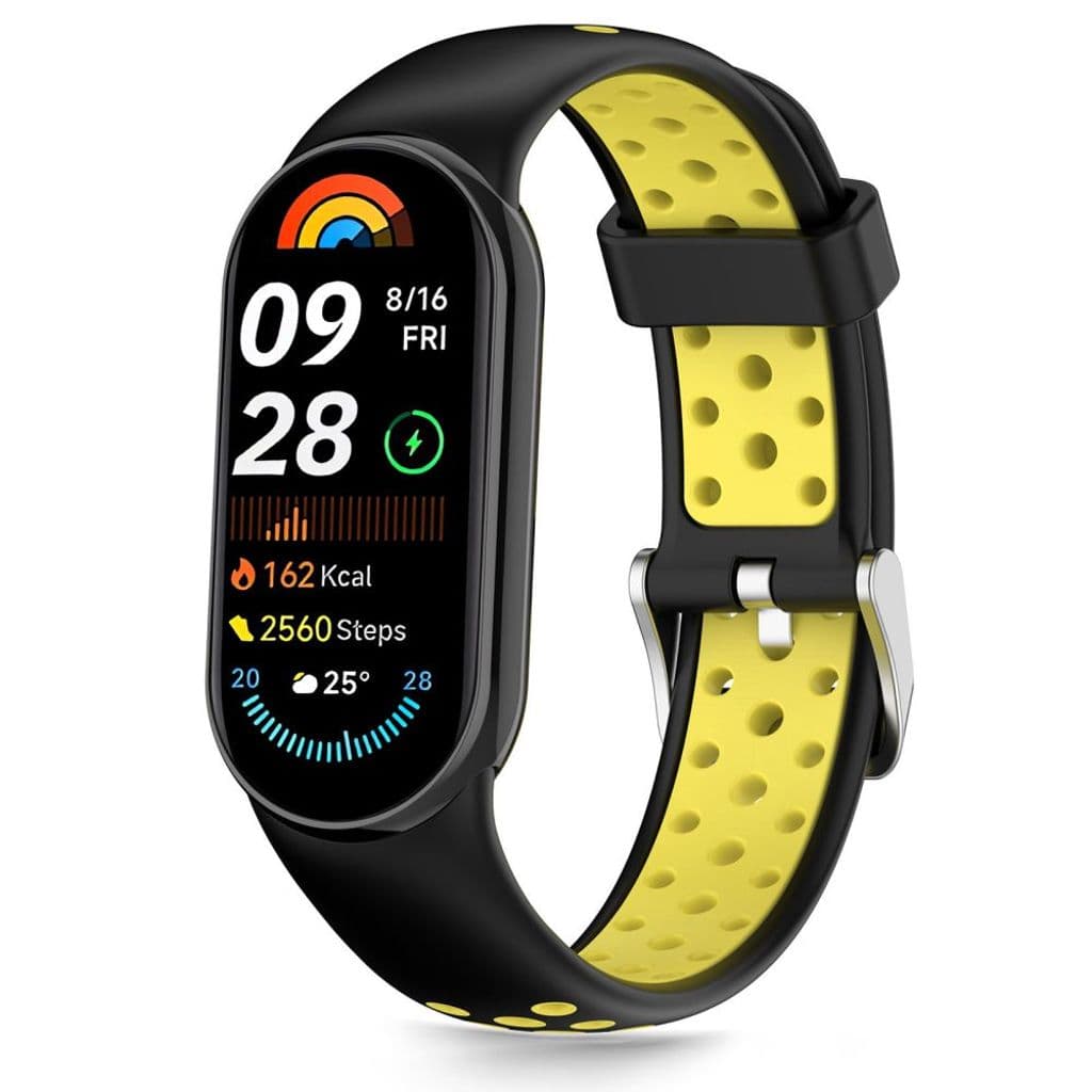 Tech-Protect IconBand Air Kockarmband Xiaomi Smart Band 8/9/10/NFC - Svart/Gul