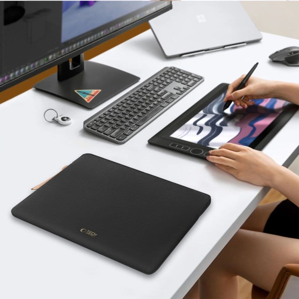 Tech-Protect Fleece laptopfodral 15–16 tum – svart - Bild 12