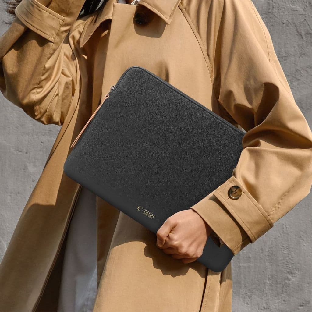 Tech-Protect Fleece laptopfodral 15–16 tum – svart - Bild 14