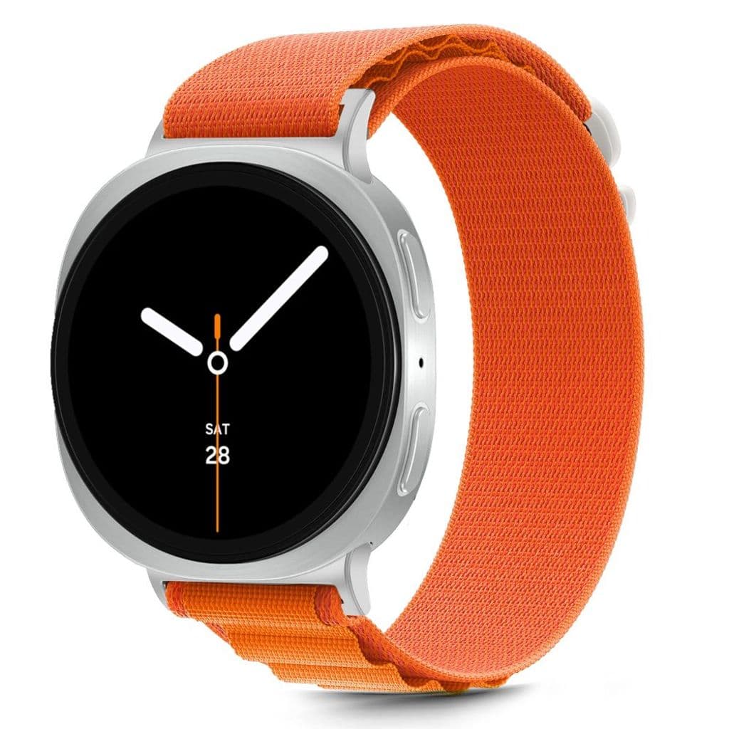 Tech-Protect Nylon Stripe Kockarmband Samsung Galaxy Watch 40/44/46 mm - Orange - Bild 3