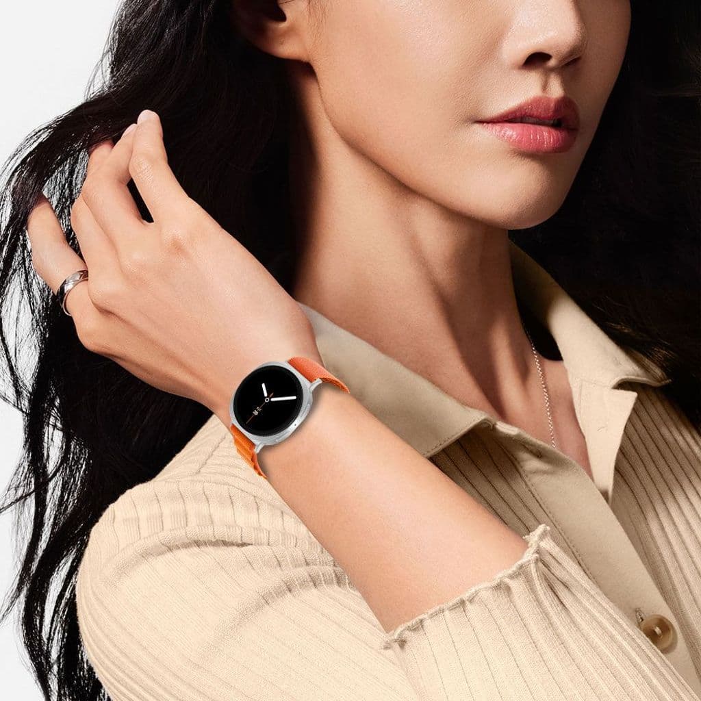 Tech-Protect Nylon Stripe Kockarmband Samsung Galaxy Watch 40/44/46 mm - Orange - Bild 7