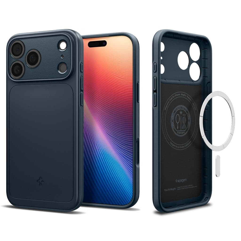 Spigen Thin Fit MagSafe Skal för iPhone 17 Pro Max – Blå - Bild 2