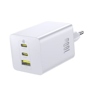 Baseus EnerFill FE11 Väggaladdare 100W – 2 x USB-C/USB-A – Vit