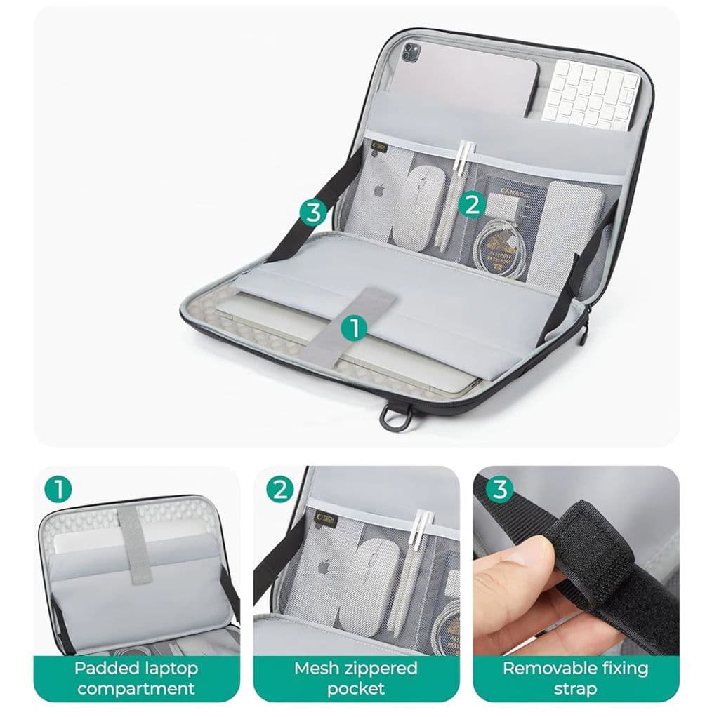 Tech-Protect Ranger-X Tactical Laptop Skal för 13–14 tum – Svart - Bild 7