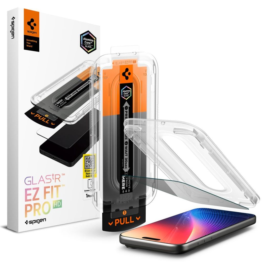 Spigen Glas.TR EZ Fit Pro Privacy Skärmskydd iPhone 16 Pro/17/17 Pro