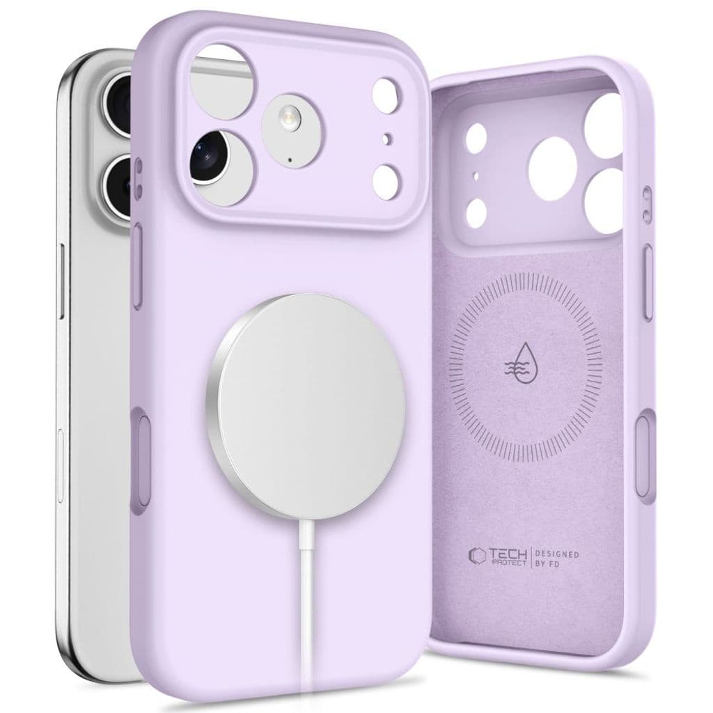 Tech-Protect Silicone MagSafe Skal till iPhone 17 Pro Max - Lila