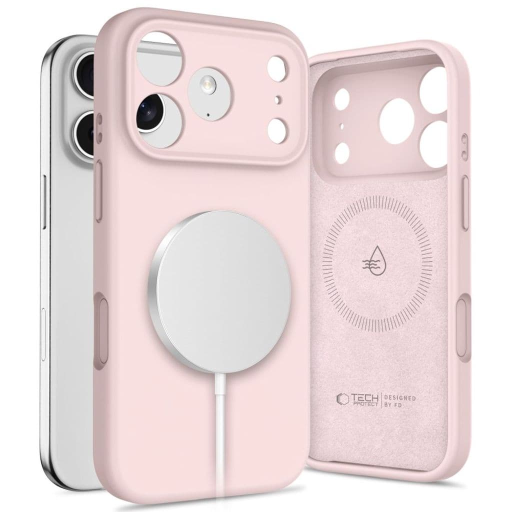 Tech-Protect Silicone MagSafe Skal till iPhone 17 Pro Max - Rosa