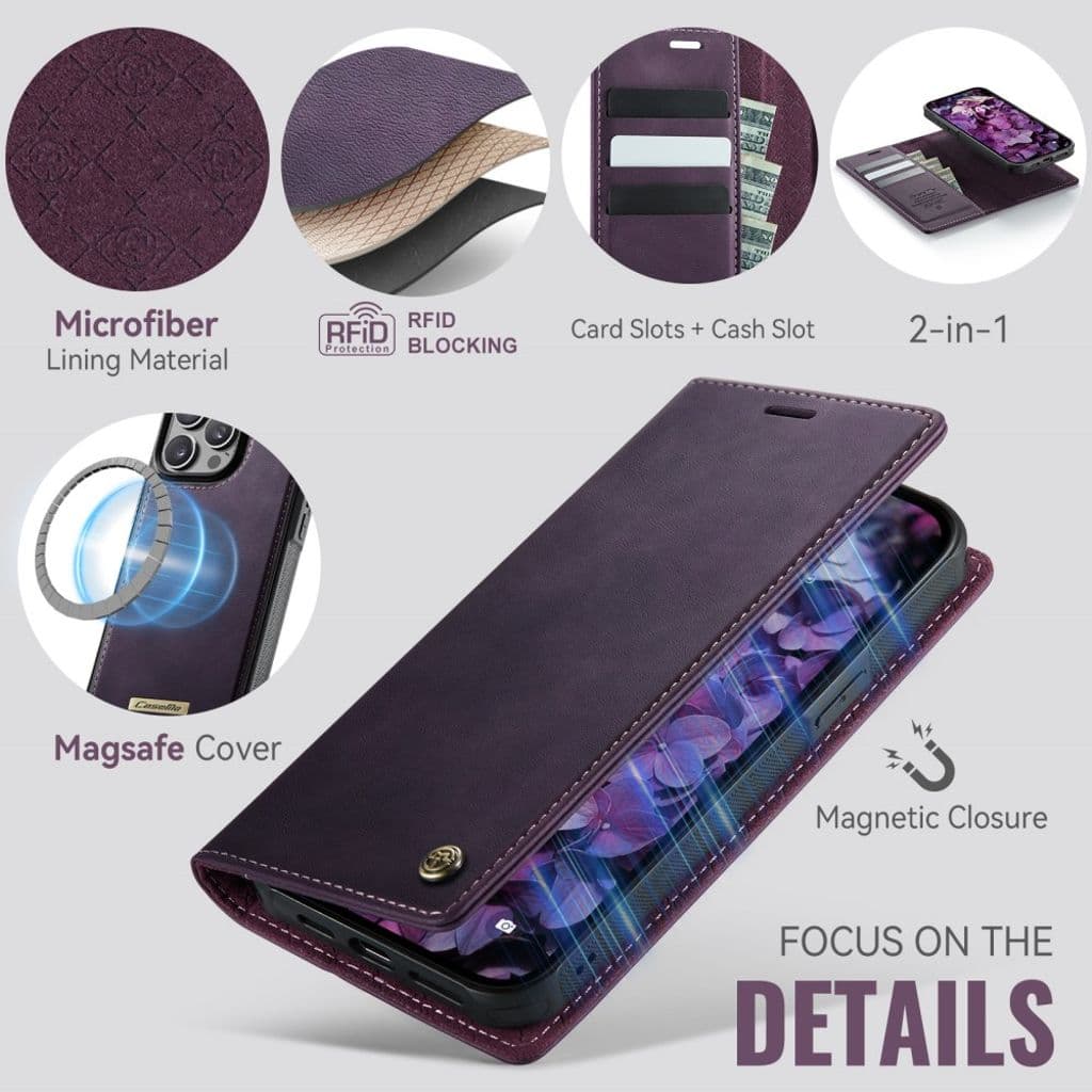 CASEME iPhone 15 Pro Max Fodral med MagSafe - Lila - Bild 9
