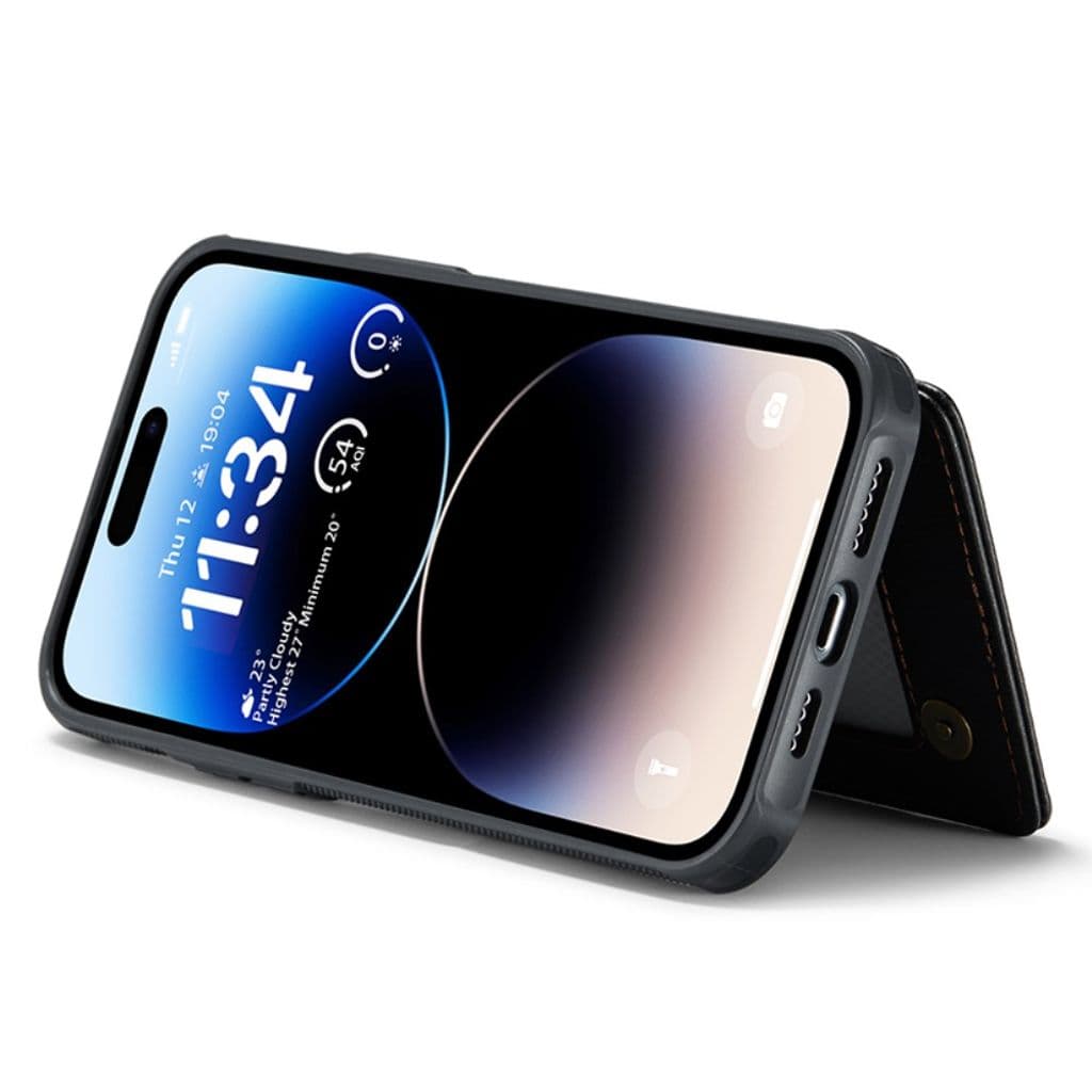 CASEME iPhone 14 Pro Plånboksskal RFID-blockerande – Svart - Bild 4