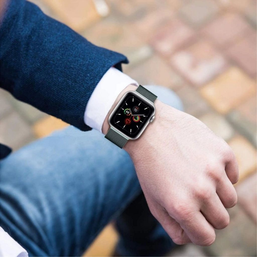 Tech-Protect Milanese Klockarmband Apple Watch 4/5/6/7/8/9/SE/Ultra 1/2 - Svart - Bild 2