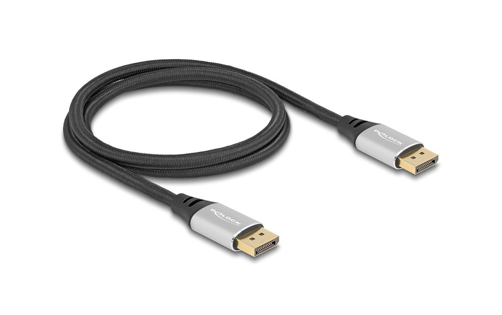 Delock DisplayPort-kabel 16K @ 60Hz, 1m - Silver - Bild 2