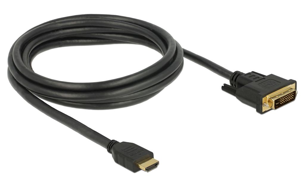 Delock HDMI till DVI 24+1-kabel dubbelriktad, 1,5 m - Bild 2