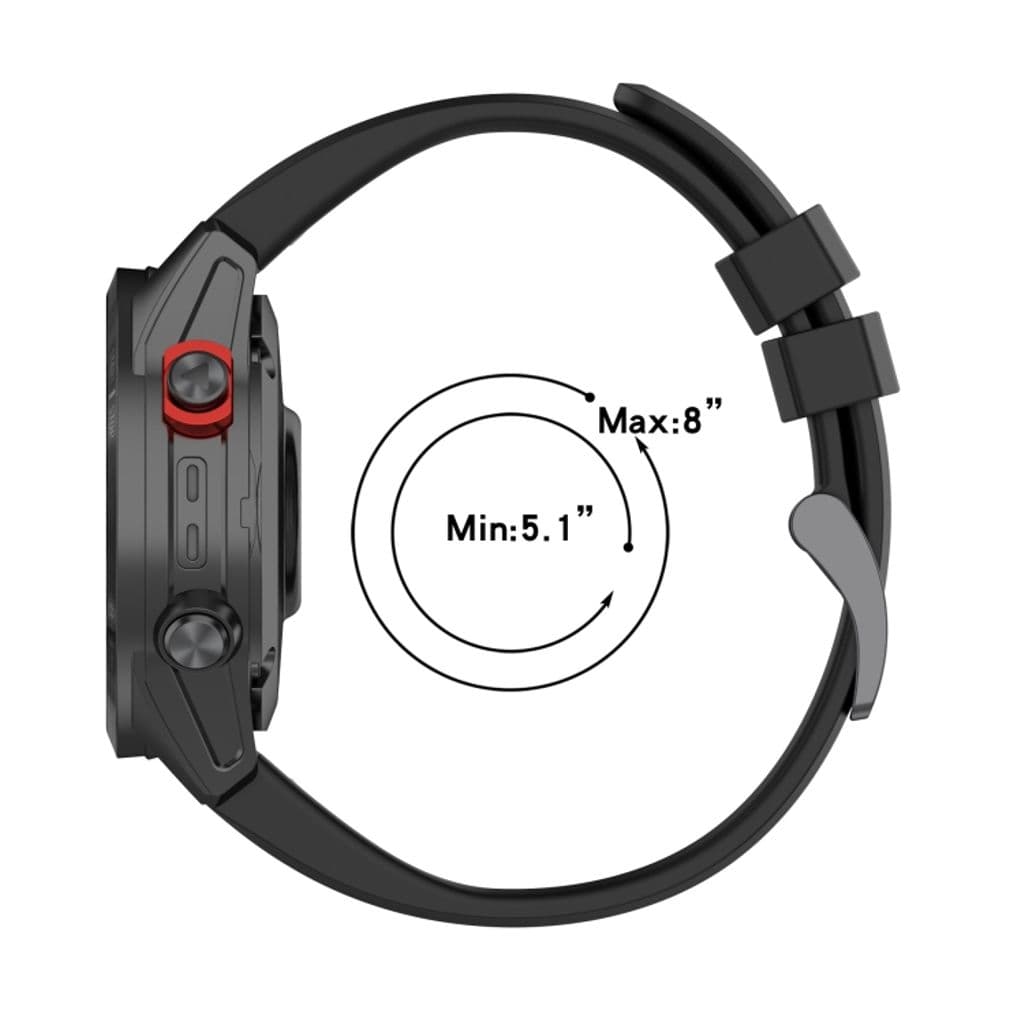 Garmin Fenix 7X Solar Kockarmband i silikon enfärgat - Vit - Bild 3