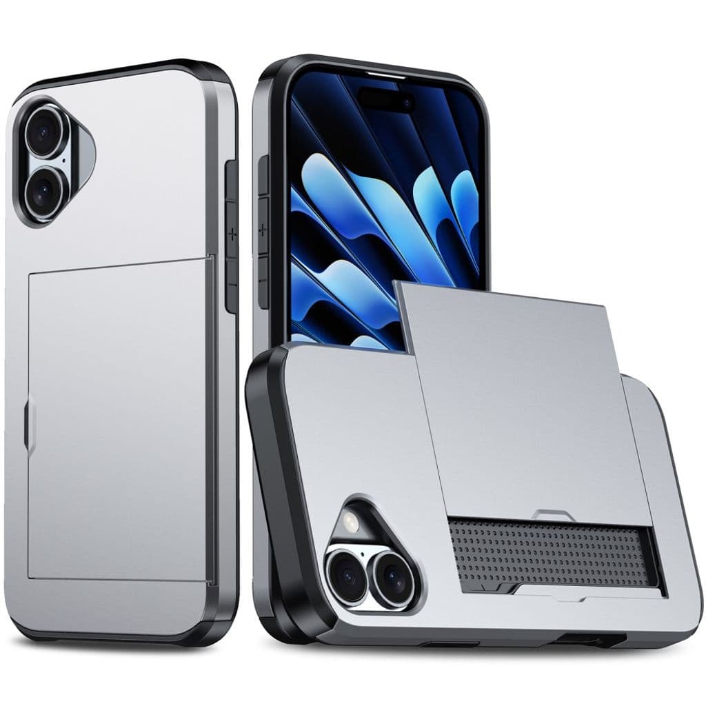 iPhone 16 Skal med kortplats - Grå