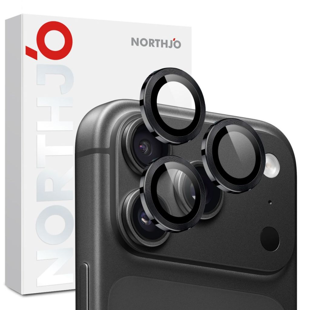 NORTHJO Linsskydd till iPhone 18 Pro/18 Pro Max - Svart