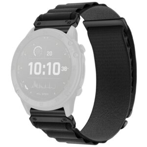 Garmin Fenix 8 Pro/Quatix 8/Tactix 8 47mm Nylonarmband - Svart