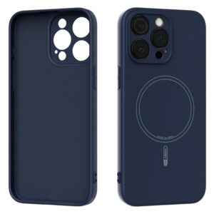 ABEEL iPhone 13 Pro Max Skal MagSafe-kompatibel Liquid Silicone – Mörkblå