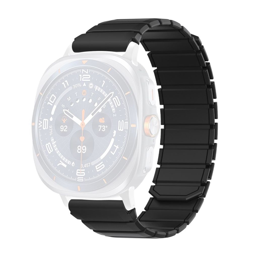 Samsung Galaxy Watch9/9 Classic/8/8 Classic Magnetiskt silikonarmband - Svart