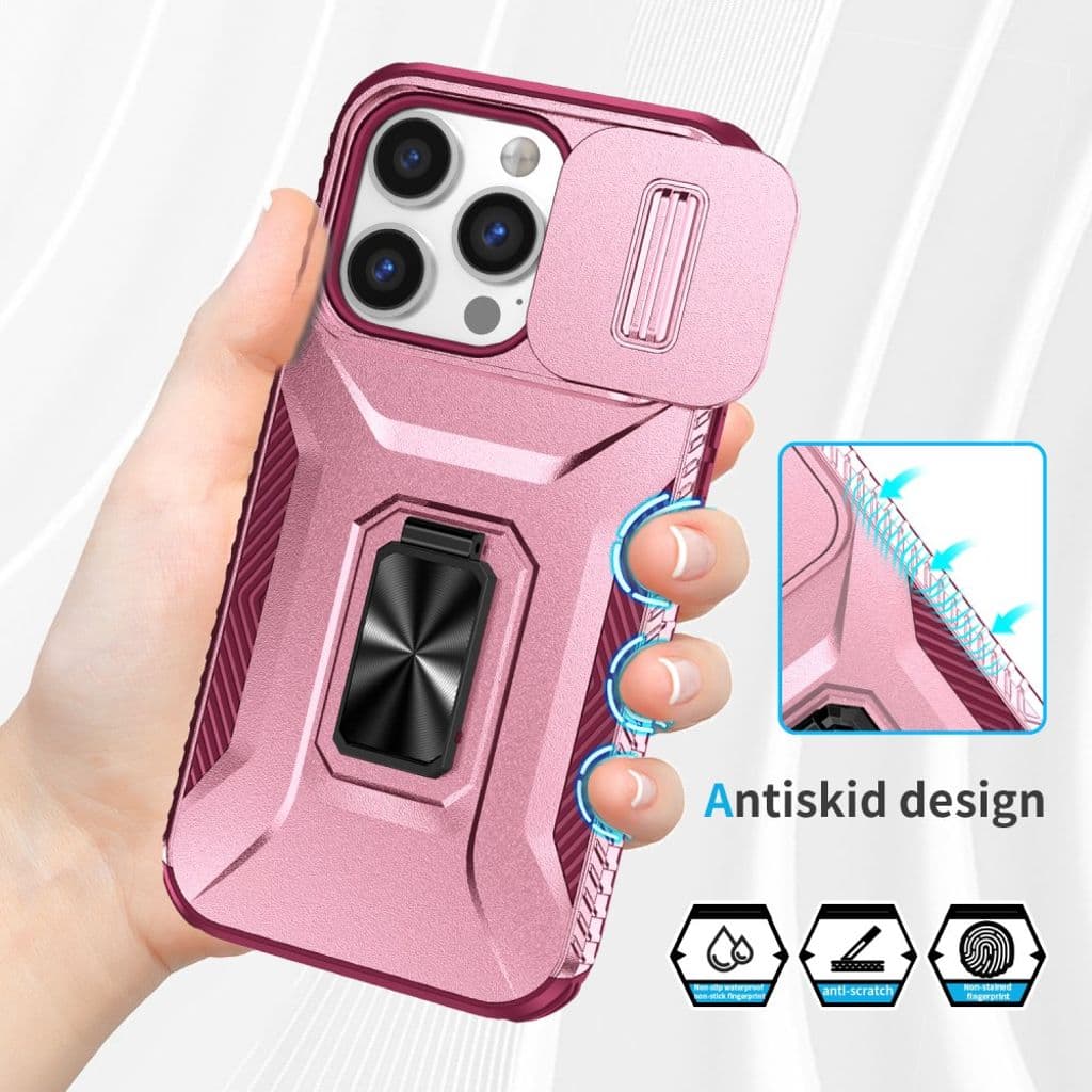 iPhone 14 Pro Skal Ringställ/Kameraskydd – Rosa - Bild 5
