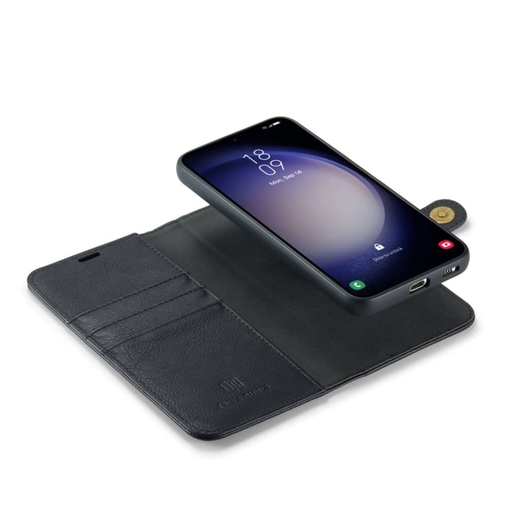 DG.MING Samsung Galaxy S24 FE Avtagbart Plånboksskal - Svart - Bild 3