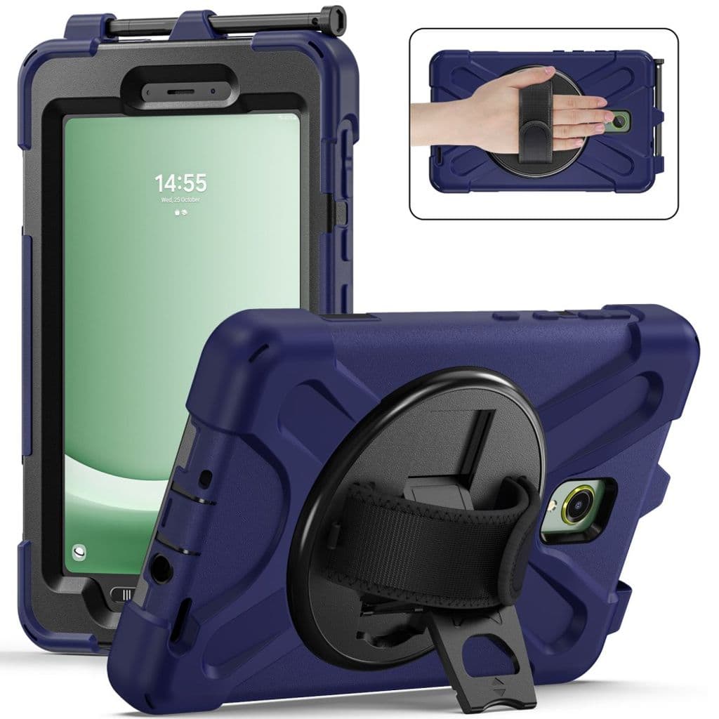 Samsung Galaxy Tab Active5/Active3 Skal med Stativ – Mörkblå