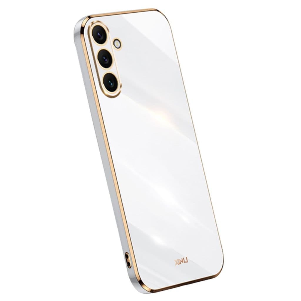 XINLI Samsung Galaxy A16 Skal med guldram - Vit