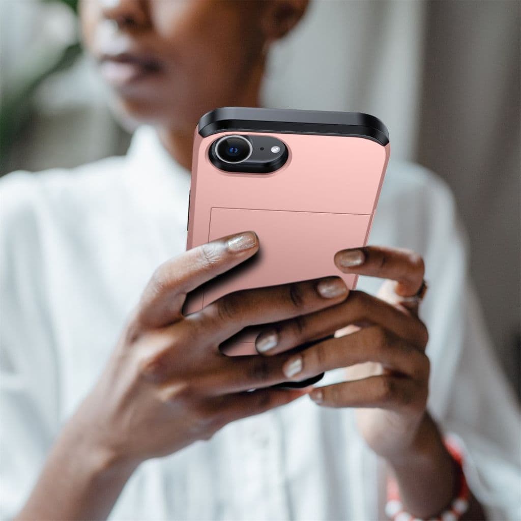 iPhone 16e Skal med Kortfack - Mörkgrön - Bild 4