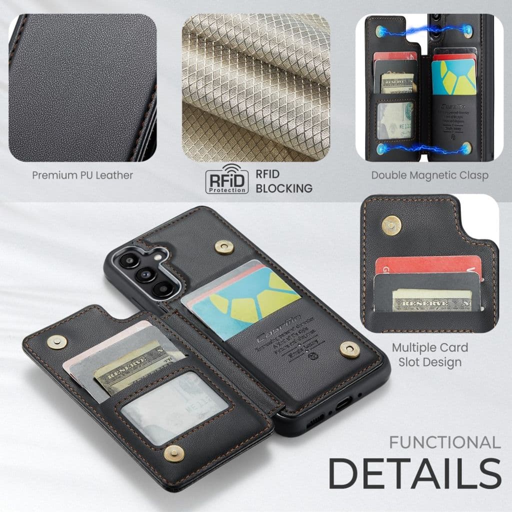 CASEME Samsung Galaxy A36 5G Fodral med RFID-skydd - Svart