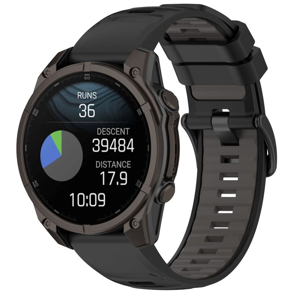 Garmin Fenix 8/Fenix E/Quatix 7 Pro m.fl. Klockarmband – Svart/Grå - Bild 4