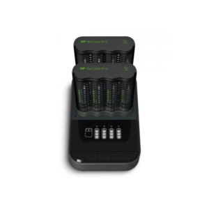 Batteriladdare (4h) inkl 8 st GP Pro Recyko AA Photoflash 2000mAh