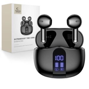 Tech-Protect UltraBoost TWS Core G2 Trådlösa in-ear-hörlurar - Svart