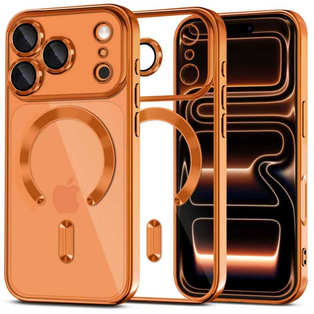 Tech-Protect MagFlex MagSafe Skal till iPhone 17 Pro - Transparent/Orange