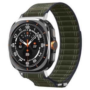 Spigen WBF0 Nylonarmband till Samsung Galaxy Watch Ultra/Ultra 2 - Grön