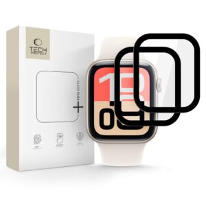 Tech-Protect Glass Flex+ Skärmskydd till Apple Watch 40mm - Svart (2-pack)