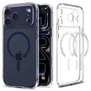 Spigen Ultra Hybrid MagFit Skal till iPhone 18 Pro/17 Pro - Transparent/Blå