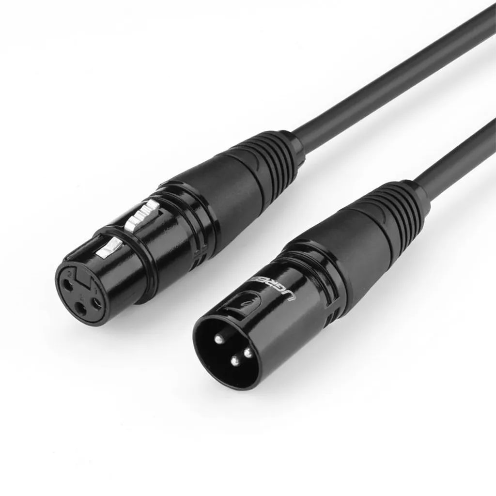 Ugreen AV130 XLR-kabel hona till hane för mikrofon/förstärkare 1m - Svart