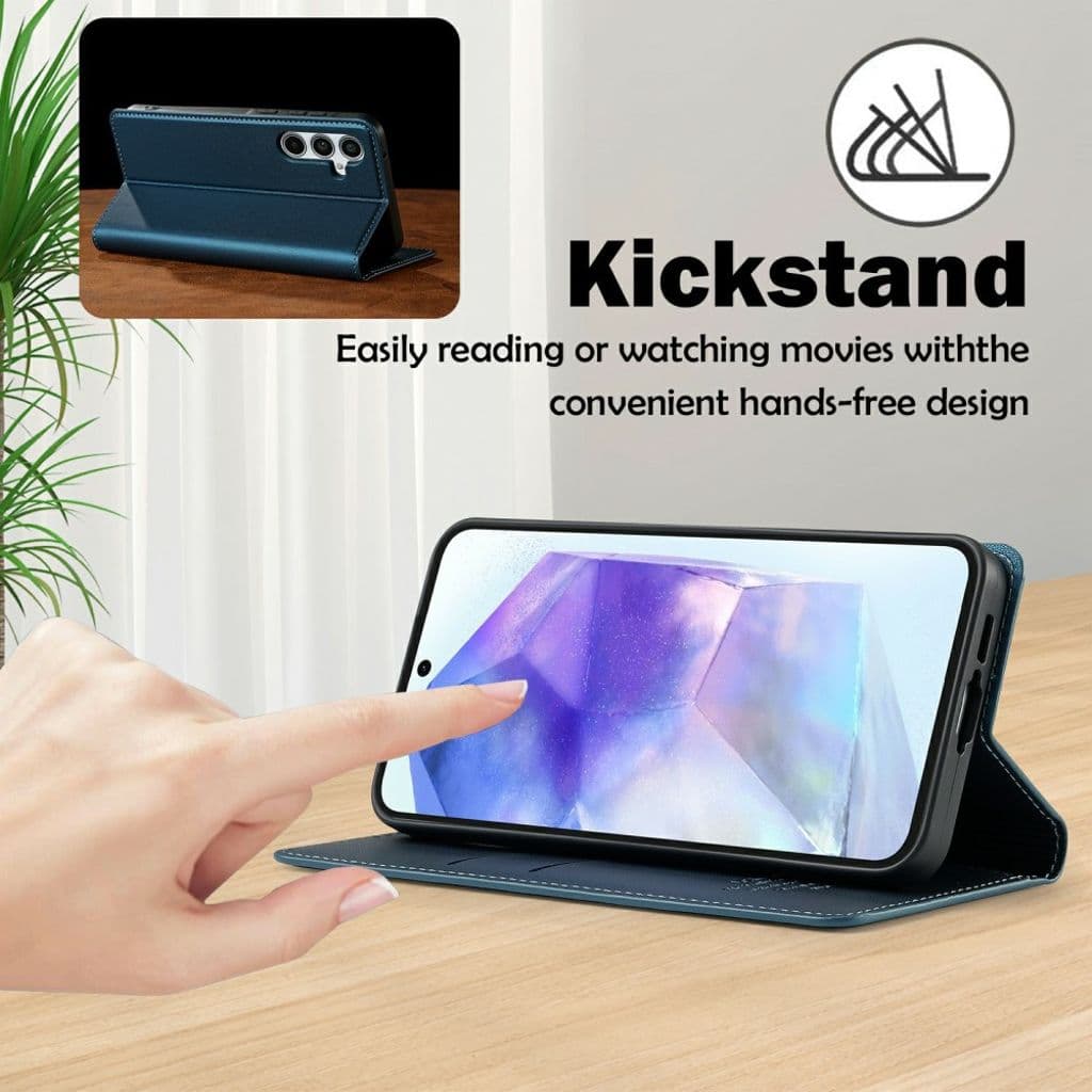 LC.IMEEKE Samsung Galaxy S25 Plånboksfodral - Blå - Bild 7