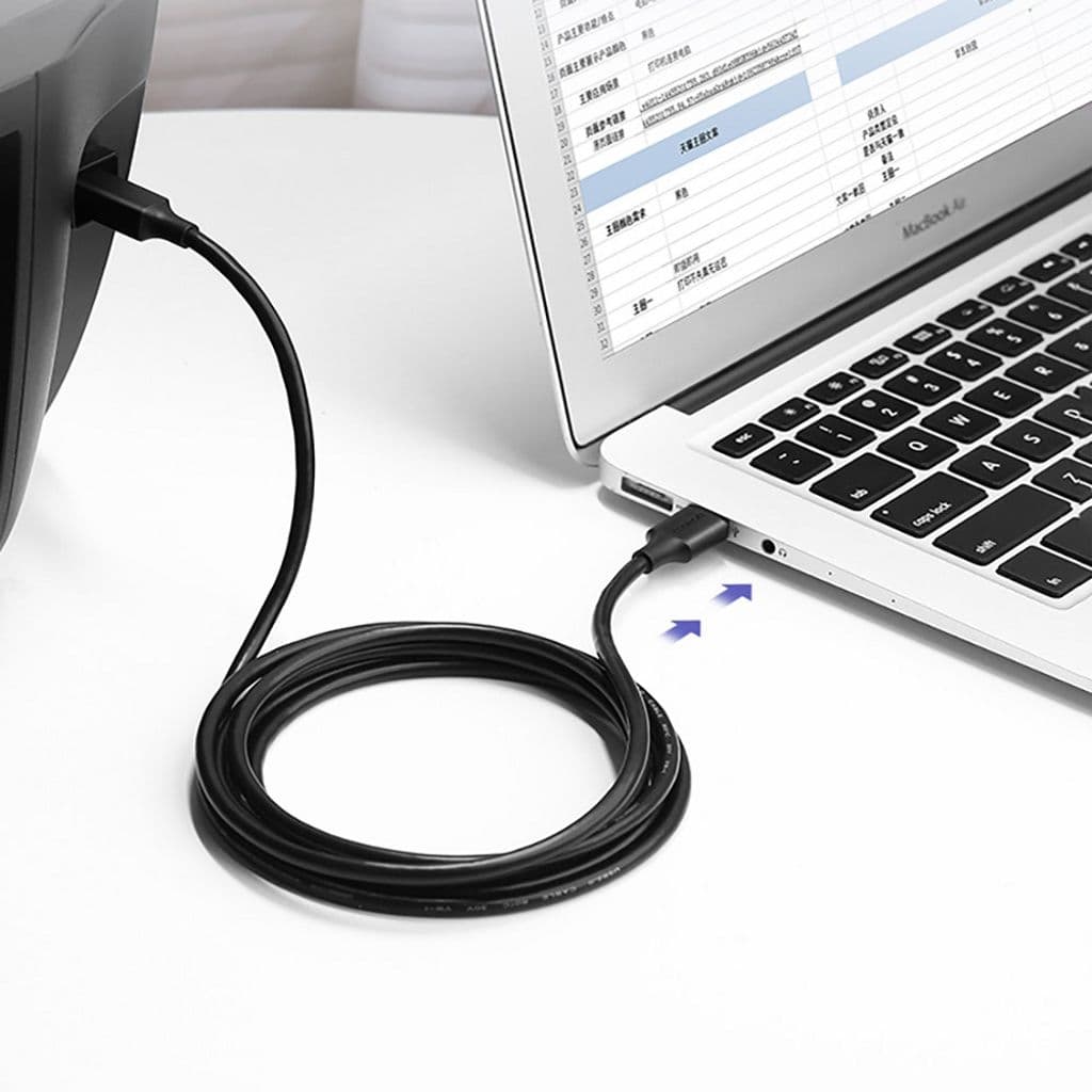 Ugreen USB-A till USB-B Skrivare Kabel 2m - Svart - Bild 3