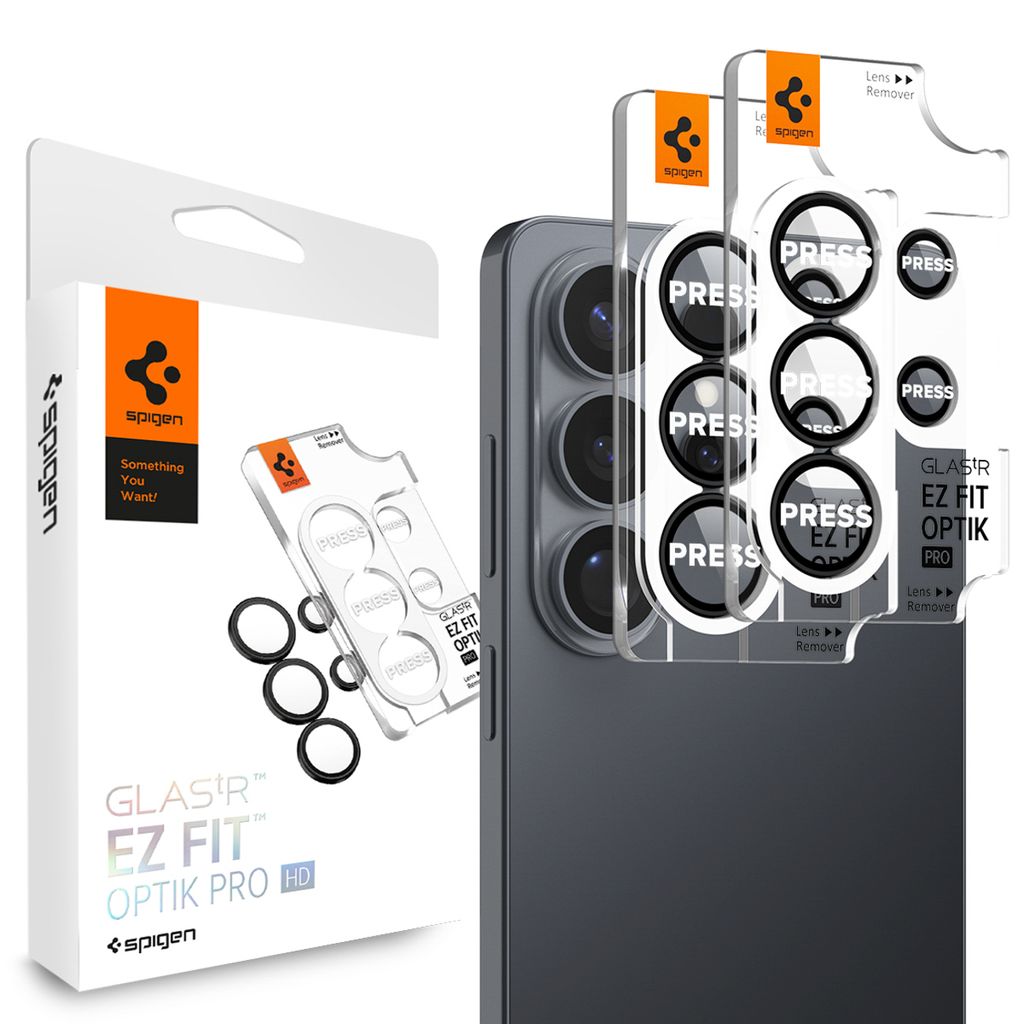 Spigen Glas.tR EZ Fit Optik Pro HD Linsskydd 2-pack Samsung Galaxy S26