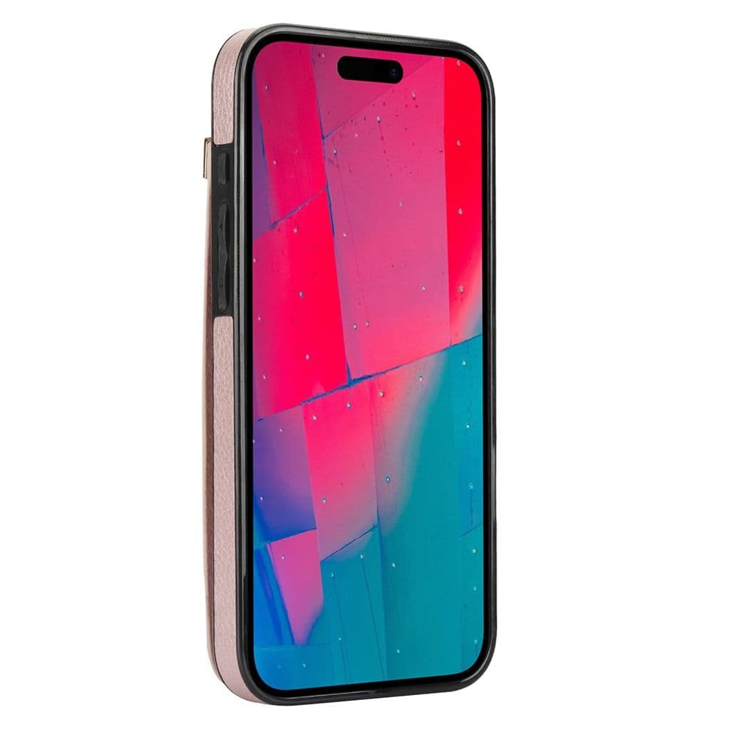 iPhone 16 Pro Skal med plånbbok i PU-läder - Rosa - Bild 3